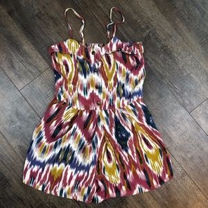 Aviva Brand - Spaghetti Strap Abstract Romper